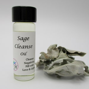 Sage Cleanse Smudge Oil - Ritual Space, Liquid Smudge, Candle Blessing, Aura Clearing, Spiritual Purity - Dees Transformational Healing