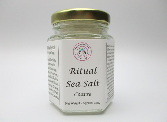 Ritual Sea Salt - Coarse Sea Salt - Crystal Cleansing, Purification Ritual, Spiritual Protection - Dee's Transformational Healing