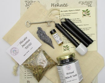 Hecate Ritual Kit with Black Salt / Hekate Starter Set - Goddess Celebration - Dee's Transformational Healing