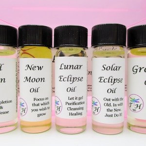 Lunar Cycle Anointing Oil Kit - Full New Moon Lunar Solar Eclipse - Grounding Meditation Ritual Journey - Dees Transformational Healing