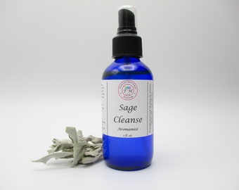 Sage Spray Liquid Smudge Mist - Ritual Meditation Space Clearing Centering Earthing Grounding Mist - Dees Transformational Healing