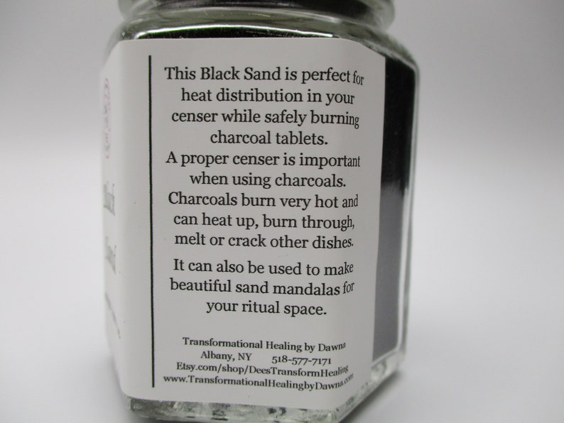 Black Sand for Charcoal Tablets Incense Burner Sand Dee's Transformational Healing image 6