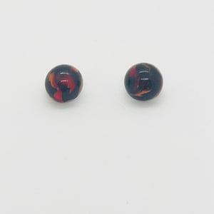 Tortoiseshell Domed Resin Earrings