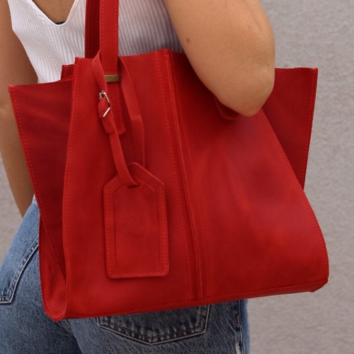 Leather Tote Bag Work Bags for Women Designer Tote Bags Etsy