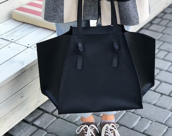 Leather tote bag, Custom tote bags, black leather purse, Work bags for women, Black leather tote bag, extra large tote bag, Handbags on sale