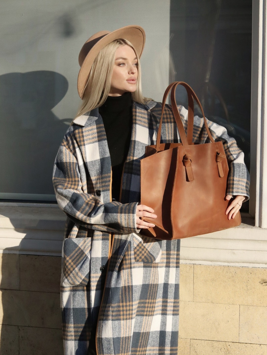 Extra Large Tote Bag, Woman Shoulder Bag, Tote Leather Bag, Leather