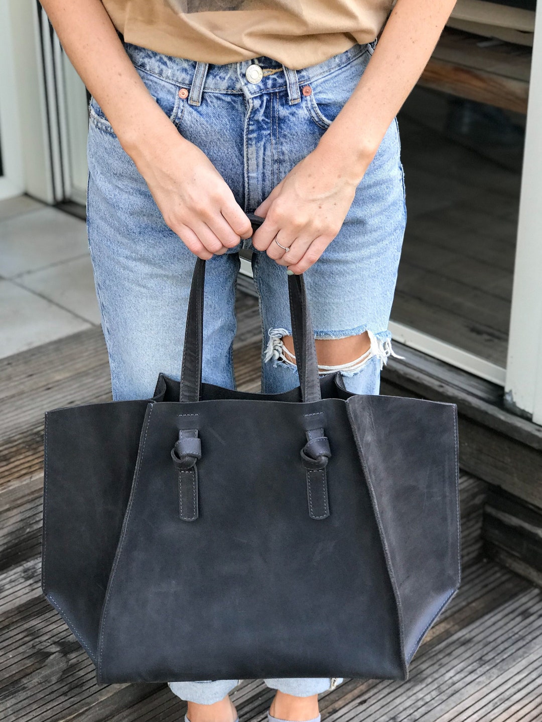 Leather Tote Bag Custom Tote Bags Personalized Tote Leather - Etsy