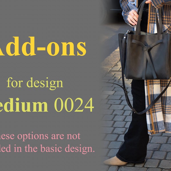 Add-ons for MEDIUM tote bag design No.0024 / Your customized order