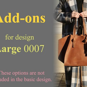 Add-ons for design Large leather tote No.0007 / Your customized order