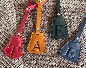 Trendy Bag Accents - Make a Statement with Personalized Leather Clochette Charms, Ideal Birthday Present for Fashionable Women