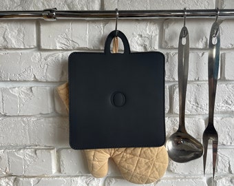 Porte-casseroles en cuir résistant à la chaleur - Double couche pour une utilisation avec four, cuisinière, cheminée ou barbecue, porte-casseroles faits à la main - Meilleur cadeau pour cuisinier