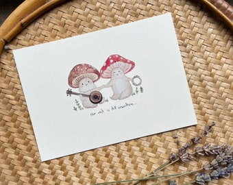 Offre : carte postale petits champignons