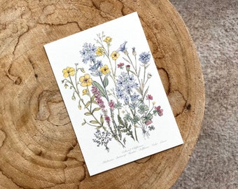 Postkarte Wildblumen