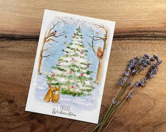 Postkarte Weihnachten frohe Weihnachten