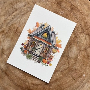 B-Ware: Postkarte Herbsthaus