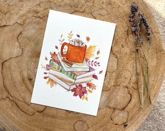 Postkarte Herbsttasse