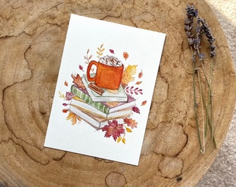 Postkarte Herbsttasse