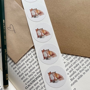 Lot de 6 stickers renards