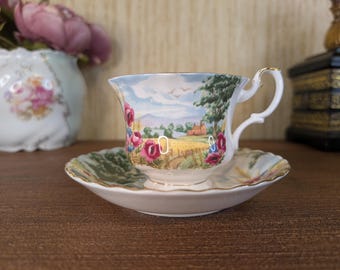 Vintage Royal Albert Harvest Song theekopje en schotel
