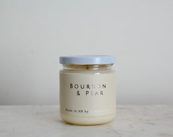 Bourbon et poire soy wax candle