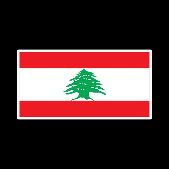 STICKER*** ***LEBANON VINYL FLAG DECAL 