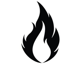 358 - Flame Any Size or Color Custom Cut Vinyl Decal Sticker