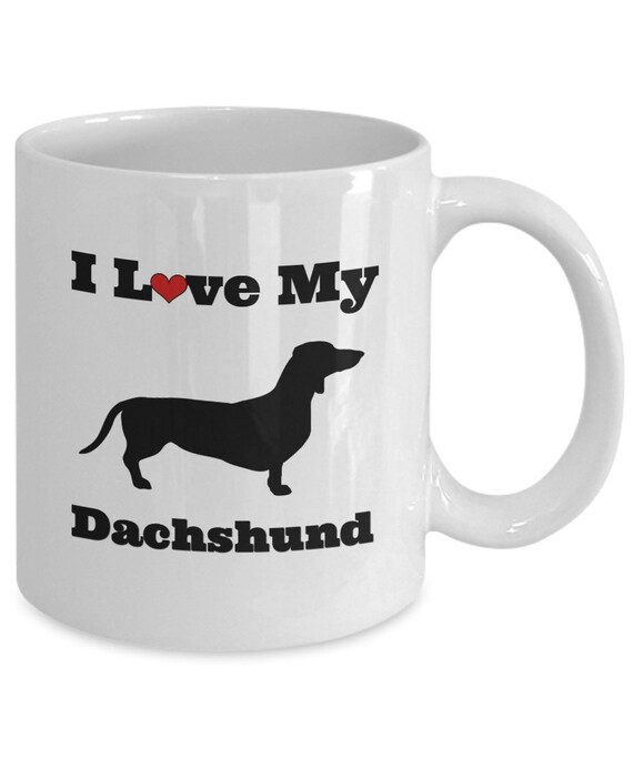 I LOVE teckel tasse de café tasse