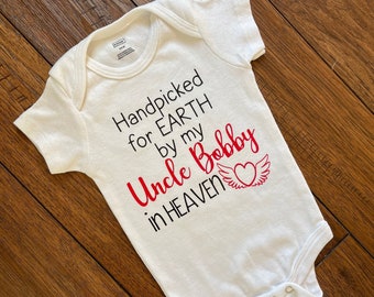 Customizable Handpicked For Earth Baby Bodysuit, Baby Shower Gift, Newborn Gifts, I’m Memory Of