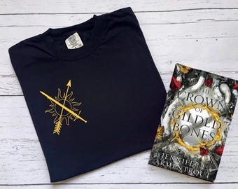 Licensed FBAA Crest Comfort Colors Tee, Queen of Flesh and Fire, Meyaah Liessa, JLA Merch, From Blood And Ash, Poppy Balfour, Casteel DaNeer