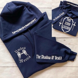 Licensed Umbra Mortis Sweatshirt, Hunt Athalar The Shadow of Death, Crescent City Shirt, Bryce Quinlan Ruhn Danaan, The 33rd Legion, Fantasy
