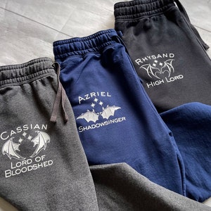 Officially Licensed ACOTAR Joggers, Bat Boys Gift Set, Bat Boys Joggers, Cassian Rhysand Azriel, SJM Merch, SJM Crewneck, Night Court Merch