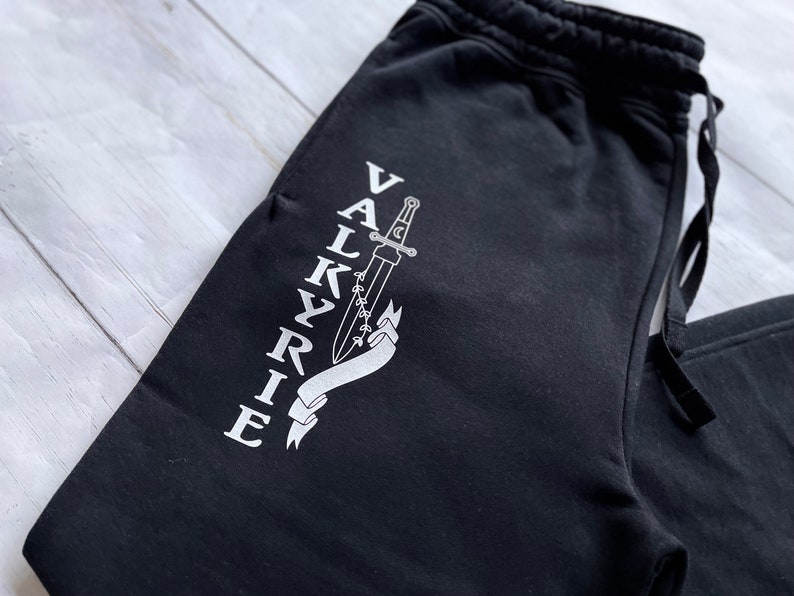 Valkyrie Joggers, Norse Mythology, Choser Of The Slain, Valhalla, Symbolism of Strength, Reader, Gifts For Readers image 2