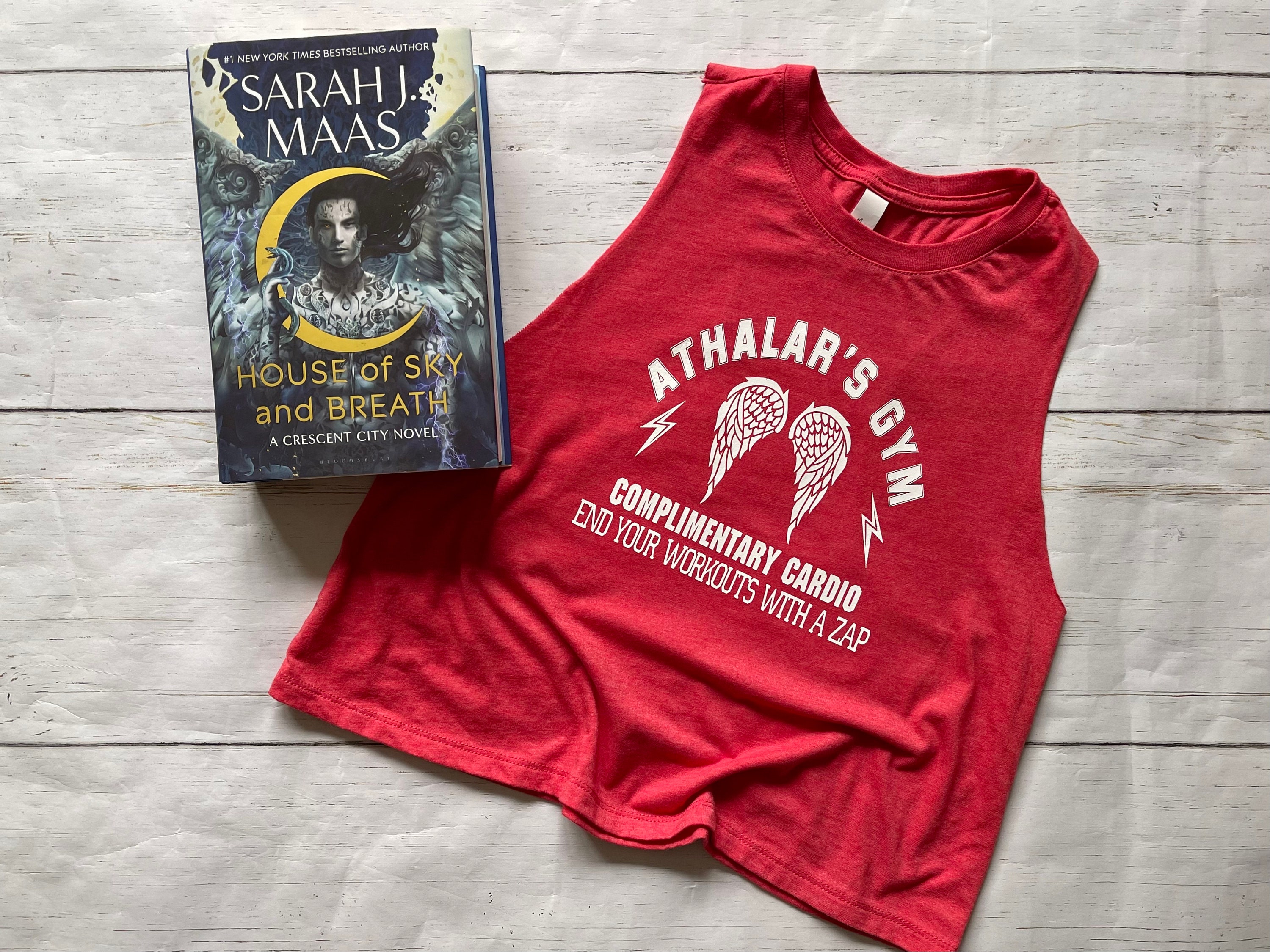 Crescent City Inspired Workout Top, Umbra Mortis, Hunt Athalar, Athalar’s Gym, Book Workout Gear, Girls That Workout, Bookish Babe, Fantasy