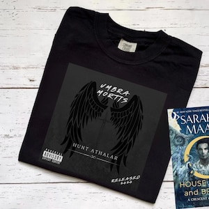 Licensed Hunt Athalar Comfort Colors Tee, Umbra Mortis, Sarah J Maas Merch, Crescent City Apparel, Bryce Quinlan, Winged Male, Lunathion