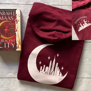 Licensed Crescent City Hoodie, Lunathion Skyline, Bryce Quinlan Starborn, Hunt Athalar Umbra Mortis, Ruhn Danaan, sjm Merch, HOSAB, HOFAS