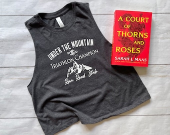 Licensed ACOTAR Under The Mountain Shirt, Hello Feyre Darling, SJM Merch, ACOTAR Merch, Book Workout Top, Fantasy Reader, Rhysand Cassian