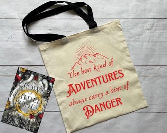 Licensed From Blood And Ash Tote Bag, Book Shopping Bag, Adventure Awaits, Poppy Balfour, Casteel DaNeer, Stunning Murderous Creature