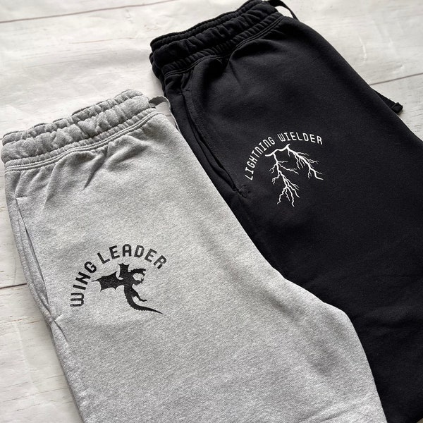 Wingleader Joggers, Lightning Wielder Joggers, Dragon Rider, Fantasy Reader Dragons Apparel, Romantasy, Book Club, Bookish Babe