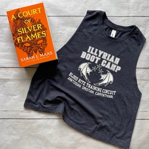 Licensed Illyrian Boot Camp Tank, Bookish Workout Shirt, ACOTAR Merch, Illyrian Workout, House of Wind Steps, Cassian Azriel Rhysand, SJM