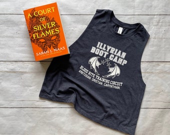 Licensed Illyrian Boot Camp Tank, Bookish Workout Shirt, ACOTAR Merch, Illyrian Workout, House of Wind Steps, Cassian Azriel Rhysand, SJM