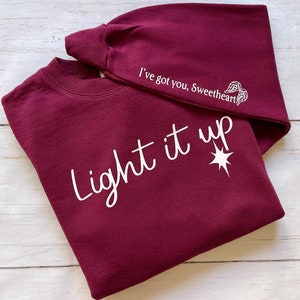 Licensed Light It Up Crescent City Sweatshirt, Crescent City Shirt, Bryce Quinlan Hunt Athalar, Umbra Mortis Quote, SJM Merch, Fantasy Read