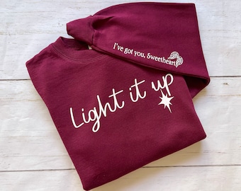 Licensed Light It Up Crescent City Sweatshirt, Crescent City Shirt, Bryce Quinlan Hunt Athalar, Umbra Mortis Quote, SJM Merch, Fantasy Read