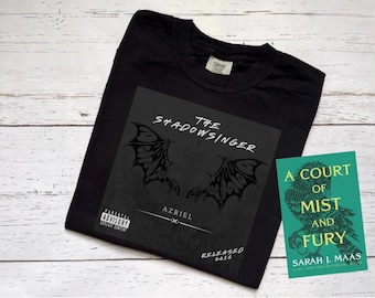 Licensed Azriel Comfort Colors Tee, The Shadowsinger, Sarah J Maas Merch, ACOTAR Apparel, Hello Feyre Darling, Winged Male, Night Court