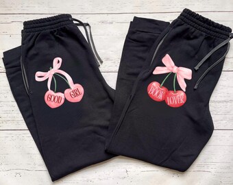Good Girl Joggers, Book Lover Joggers, Bookish Valentine’s Apparel, Galentine’s Day, Book Club Shirt, Girls That Read, Bookish Babe