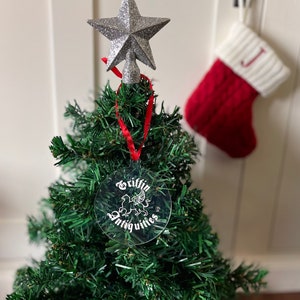 Licensed Crescent City Christmas Tree Ornament, Bookish Christmas Decor, Griffin Antiquities, Bryce Quinlan Hunt Athalar Ruhn Danaan, Read