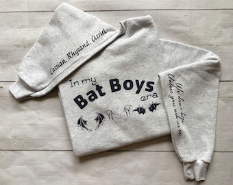 Lizenziertes Fledermaus Sweatshirt, ACOTAR Shirt, SJM ACOTAR Merch, Velaris Night Court House of Wind, Cassian Rhysand Azriel, Prythian, High Lord