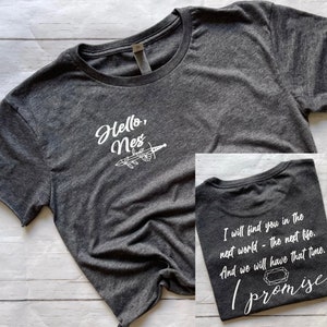 Licensed Hello Nes Shirt, Nesta and Cassian ACOTAR, sjm, ACOTAR Inspired Merch, Night Court, Bat Boys, Valkyrie, Fantasy, ACOWAR Apparel