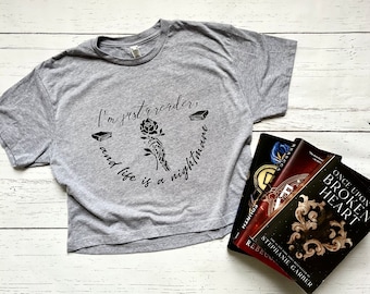Elder Emo Bookish Babe Shirt, I’m Just a Kid, I’m Just a Reader, Life Is A Nightmare, Elder Emo Apparel, Gift For Readers, Unique Book Merch
