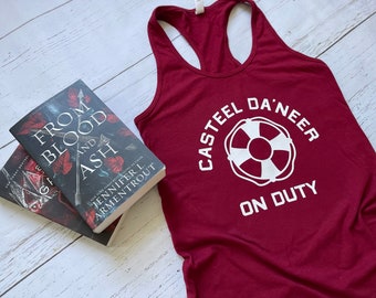 Customizable Lifeguard Book Boyfriend Tank Top, Bookish Babe Summer Shirt, Lifeguard On Duty, Beach Reading, Gifts For Readers, Book Club