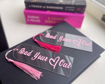 Valentine’s Day Bookmark, Read Your Heart Out, Gifts For Readers, Book Boyfriend, Romantasy Reader, Pink Bookmark, Unique Gifts For Readers